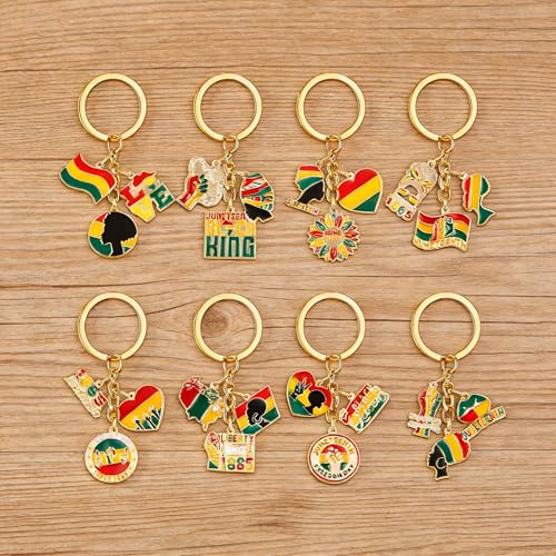 Porte-clés Juneteenth lot de 8 pour trouver un cadeau culturel authentique et durable - 5