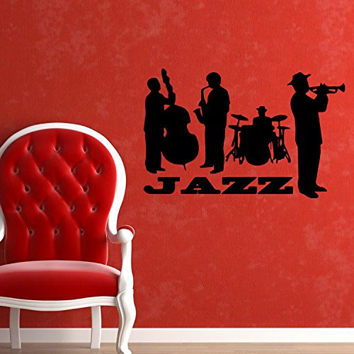 Jazz Musik Wandtattoo / Aufkleber Aus PVC-Vinyl, 57x53 Cm, Abziehbar & Wasserfest
