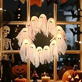 Photo Gallery recitem ghirlanda fantasma di halloween, con 12 luci a led, funzionamento a batteria, ghirlanda bianca, decorazione per finestre, porte e feste Photo Gallery recitem ghirlanda fantasma di halloween, con 12 luci a led, funzionamento a batteria, ghirlanda bianca, decorazione per finestre, porte e feste