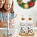 Christmas Soap Dispenser, Christmas Kitchen Decor, Christmas Snowman Satan Glass Soap Dispenser for Kitchen Countertop, Christmas Kitchen Decorations, Refillable Hand Soap Dispenser with Pump