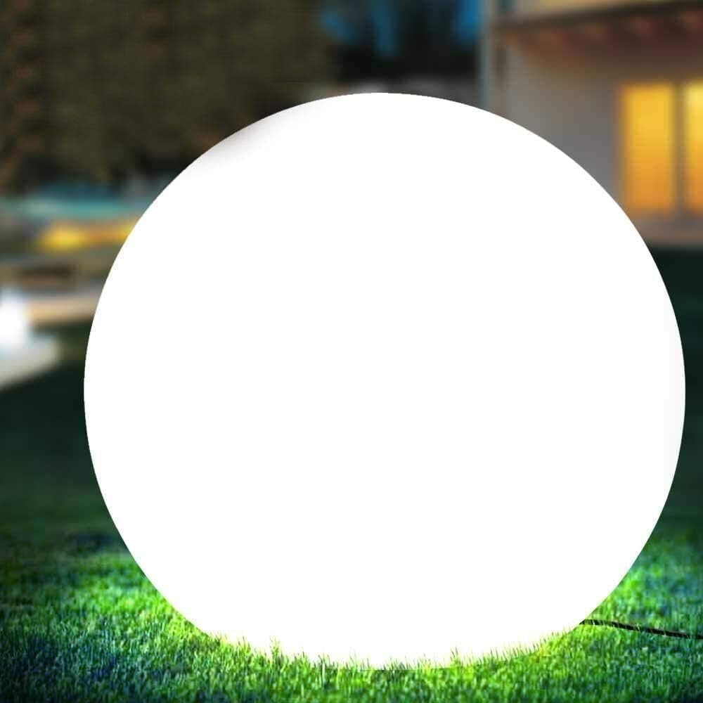 Lampada da Giardino a Sfera IP65 per Esterni, Attacco E27, 12–24V, Luce Decorativa per Giardino, Terrazza e Vialetti – Serie ES50 (L 40CM)