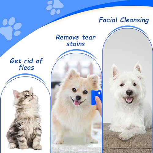 2 Pack Professional Eye Comb For Pets,Stainless Steel Tear Stain Remover,Flea Lice Comb,For Cats & Dogs,Gentle Round-Head Grooming Tool,Precisely Removes Stains, Dirt And Debris From The Eye Area - Image 4