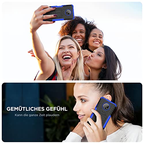 Iokmax Nokia G300 Case - Military Grade Heavy Duty Protection, Shockproof Hybrid Kickstand Cover, Blue #TOP5