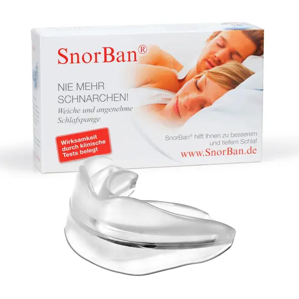 einteilige Anti-Schnarch-Schiene, Schnarchstopper für einen erholsamen Schlaf im FlexPoint Set mit handlichem Schlaftipp-ABC