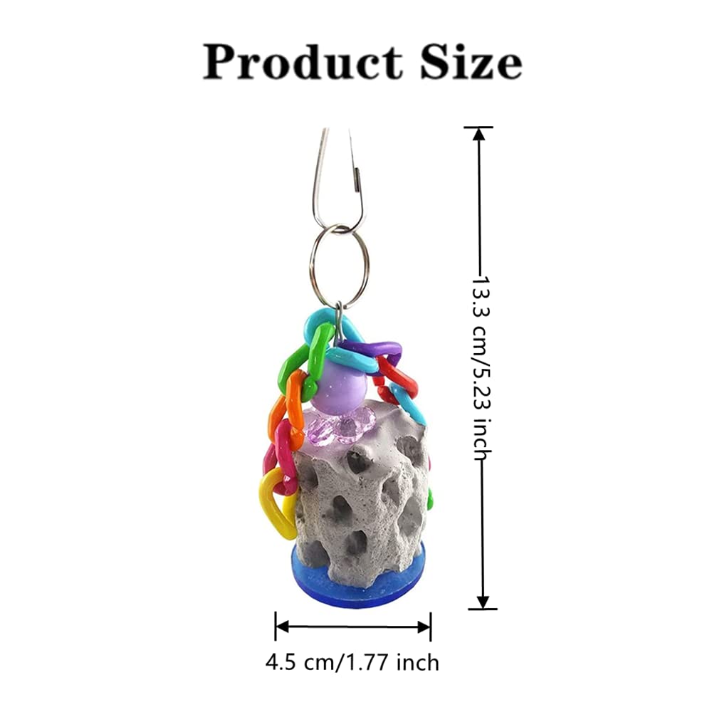 FZLANQ 1 PCS Calcium Teeth Grinding Chew Treats Toy Funny Toy Bird Beak Grinding Stone Toy parrot toy Parrot Chew Toy for Hamster Bird Parrot Conures Small Animal Cage Hanging Color Random - Image 2