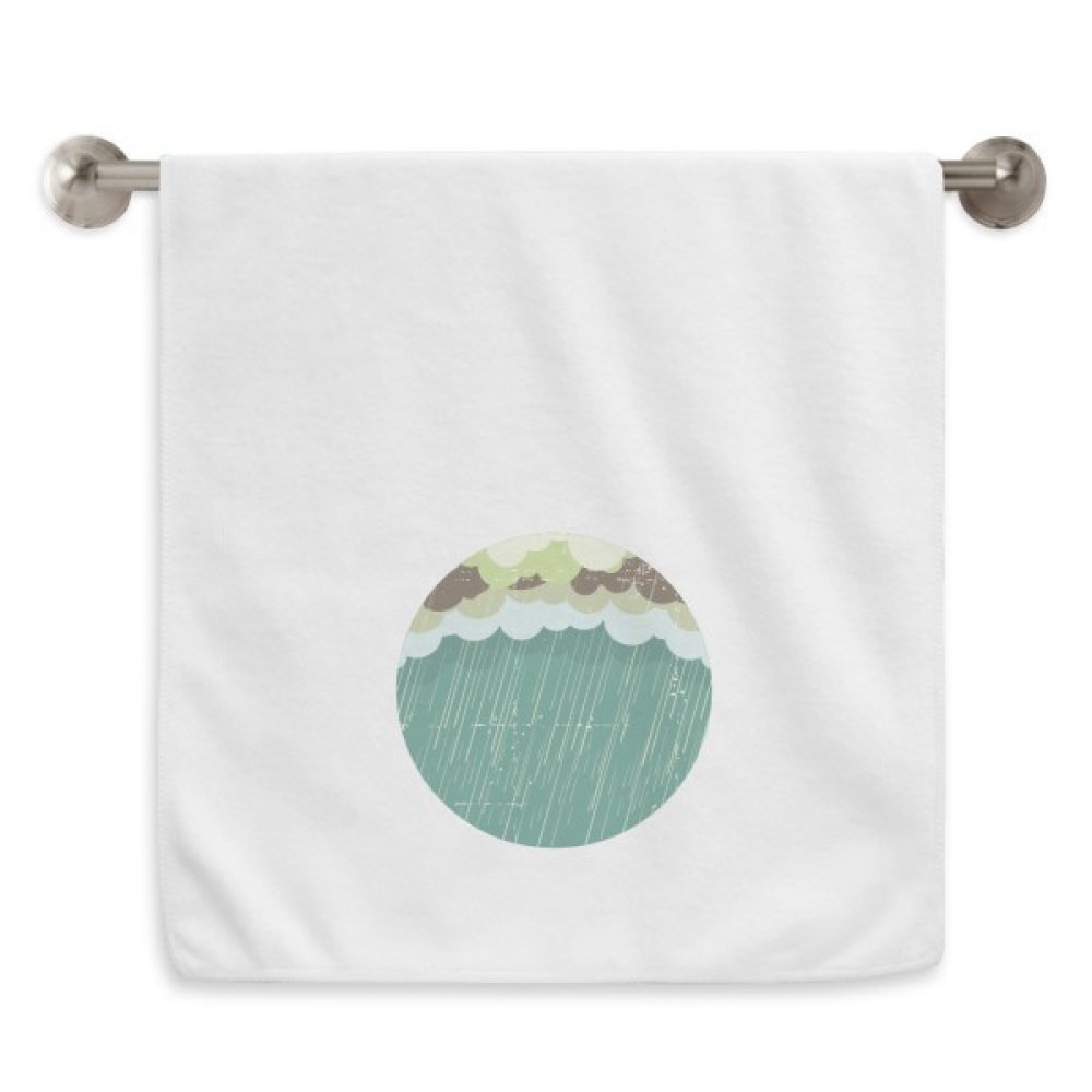 Serviettes Pluie Sea Cloud Météo | 13x29 Pouces Essuie-Mains Blanc