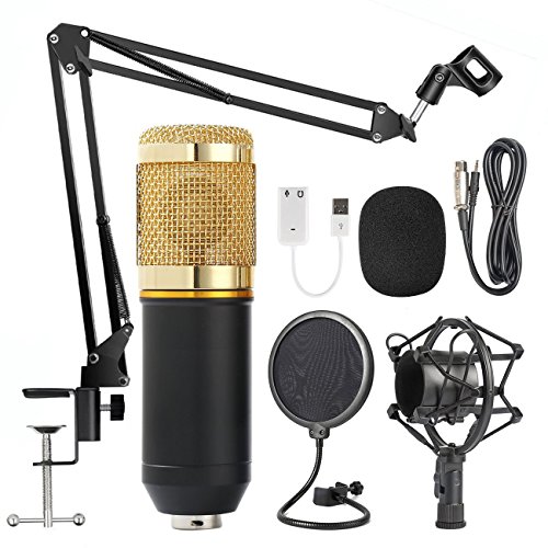 BM800 Condenser Microphone Kit Studio Suspension Boom Scissor Arm Stand Sound