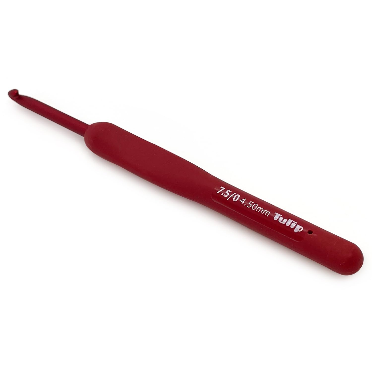 Frida's Wollhaus Tulip Etimo Red Crochet Hook with Comfort Grip Smooth Hook Tip Easy Grip 15 Sizes (4.5mm)