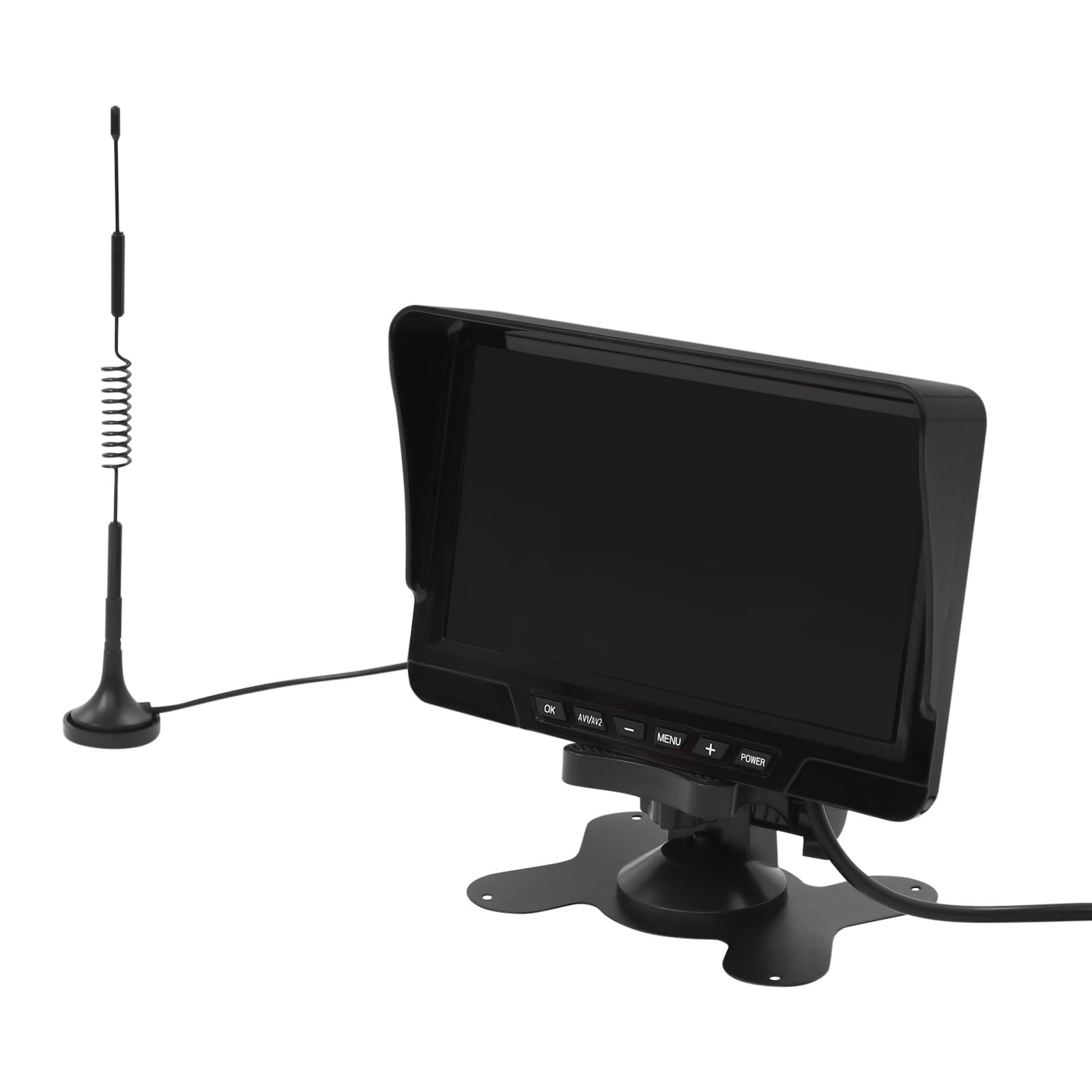 Telecamera posteriore a energia solare, 2 megapixel, regolabile a 360° | Tasso di trasmissione: C10, 9600 mAh, telecamere di retromarcia con display HD da 7" per camion, roulotte, camion, camper