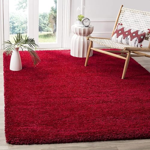 Heaven World Hand Woven Shaggy Rectangular Carpet Plus Rug For Living Room, Bedroom And Polyester Anti Slip Fluffy Fur Rug Shaggy Carpet & Modern Soft Carpet, Hall Carpet (4X7 Feet, Red) (B0CM27J9JM) Amazon Price History, Amazon Price Tracker