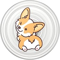 Vista 5 de PopSockets - Agarre para teléfono con soporte expandible, agarre adhesivo, translúcido Cheeky Corgi