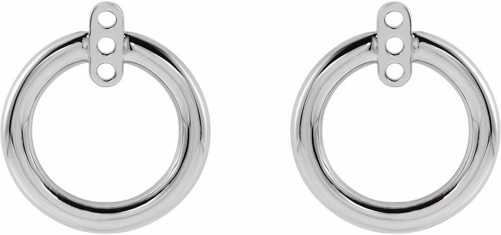Platinum Circle Earrings Jackets Fine Jewelry For Women Gifts For Her (Mounting Only, Not All Stones Included)
