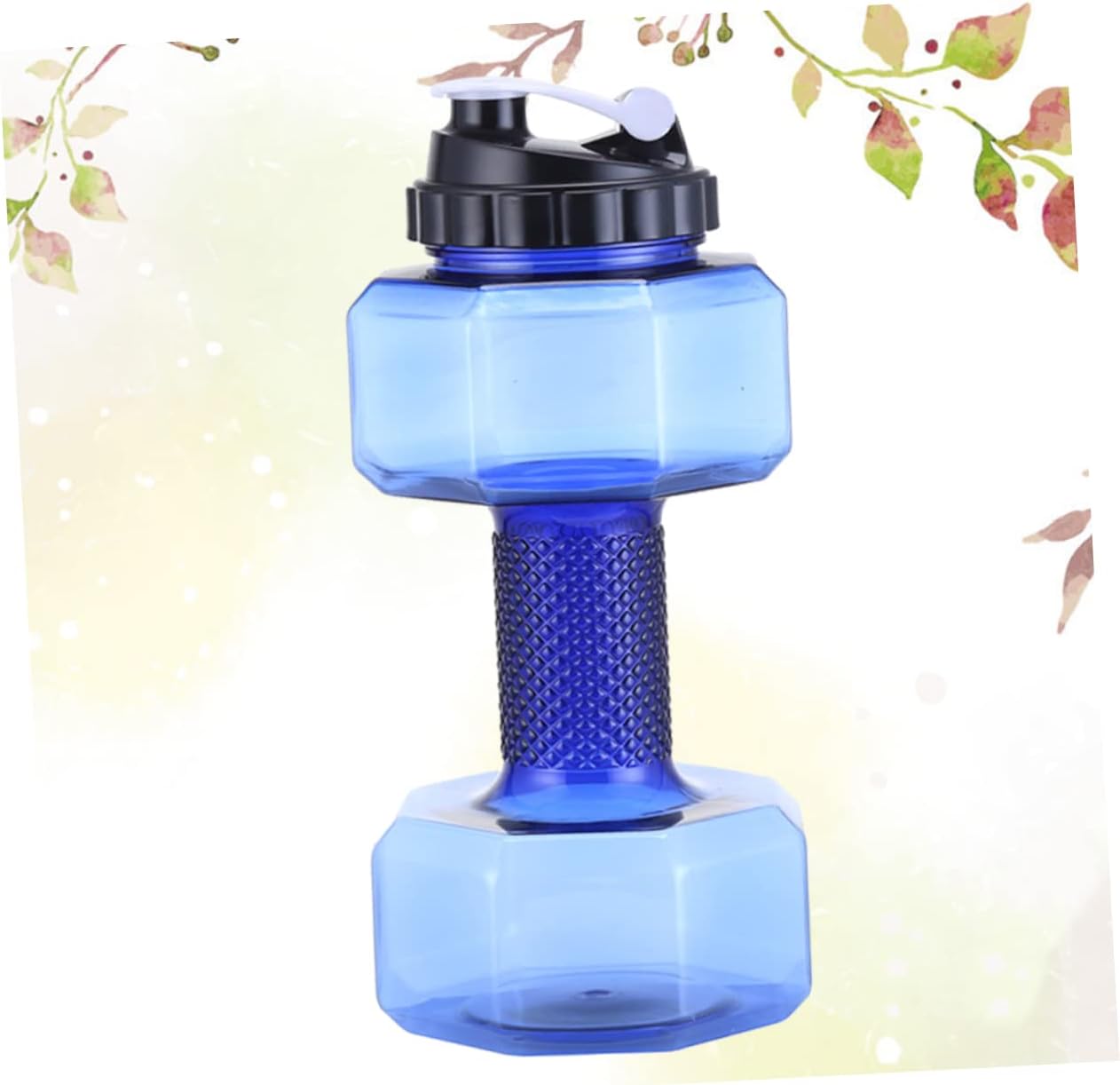 Dumbbell Shape Water Bottle 11.02In Large Capacity Petg Fitness Water Cup Portable Sports Kettle for Gym Work School Arm Exercise