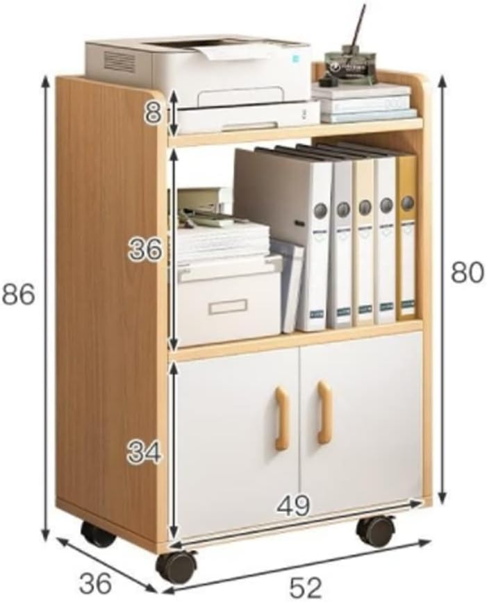Shelf Placement Cabinet Floor Office Filing Wooden Movable Computer Desk Side Low