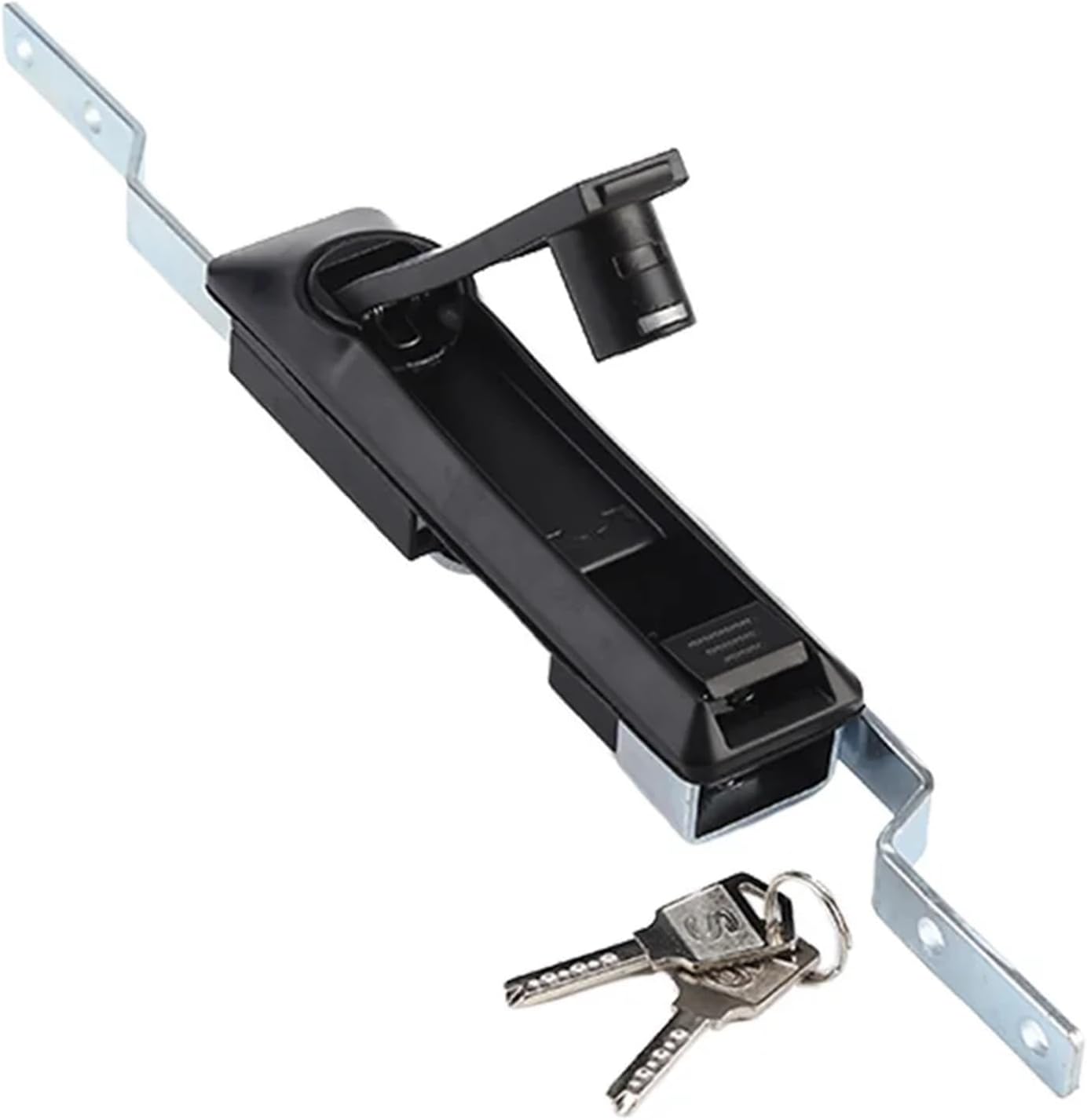 2 set di blocco di controllo in lega di zinco distribuzione di energia armadio di controllo serratura della porta serrature biella cabina elettrica (dimensioni : 2sets-Black)