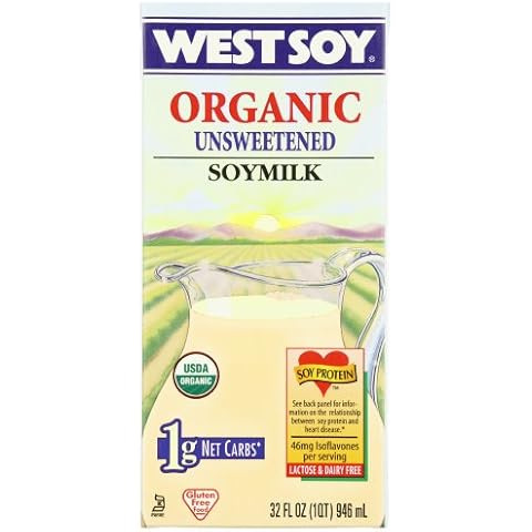 Westsoy Soy Milk Unsweetened Organic, Gluten Free, 32-ounces (Pack of 6) Cover