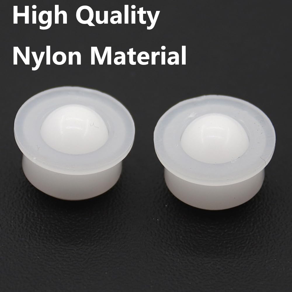 SagaSave 10 Ruedas de Rodamiento de Bolas de Transferencia 360 Grados, Mini Bolas de Nailon para Muebles