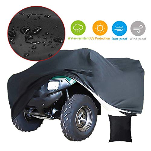 Lawn Mower Waterproof Cover, Riding Lawn Tractor Cover Riding Mower Cover 210D Polyester Oxford Durable UV Protection Cover For Garden Tractor, Black - 2pcs (Size : 182x111x116cm)