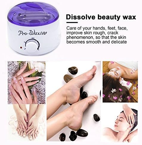 Image of Wax Kit Wax Heater Machine Waxing Kit Combo Wax Machine Chocolate Cream Wax (550 gm) Aloe Vera (550 gm) Strips (70pcs) Spatula(Kinfe),Sponge) | Hair Removal Waxkit (Liposoluble Wax) for Women