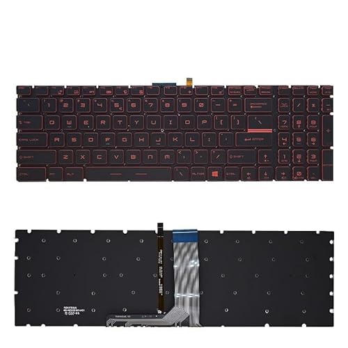 Msi GS60 GT72 GE62 GL62 GL72 CX62 WS70 GS70 GV62 MS-16J5 MS-1796 MS-1799 MS-16J9�p�o�b�N���C�g�t��US���V�A��m�[�g�p�\�R���L�[�{�[�h(US Red Backlit)