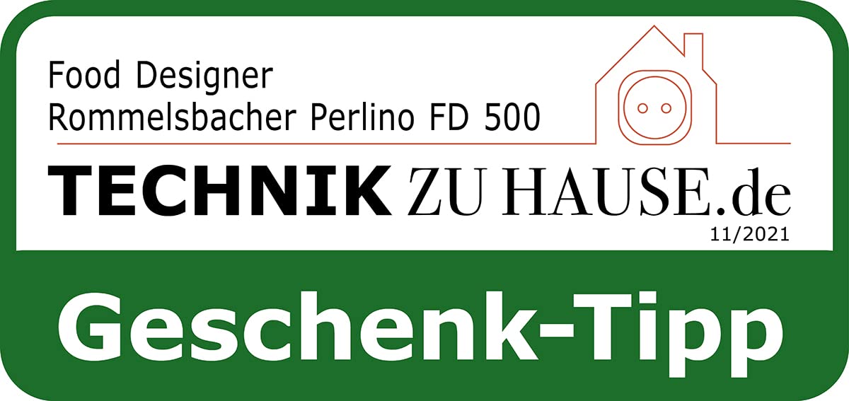 ROMMELSBACHER Food Designer FD 500 Perlino – Pour jusqu'à 500 perles de gelée par minute, 2 buses en acier inoxydable pour grandes et petites perles de gelée, capacité de 200 ml, récipient à