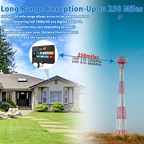 Tv Antenna For Smart Tv - Digital Antenna For Tv Support Hd 4K With Signal Booster Antenna Tv Digital Hd Indoor -Tv Antenna Indoor And All Older Tv's - 16Ft Coax Hdtv Cable #TOP6