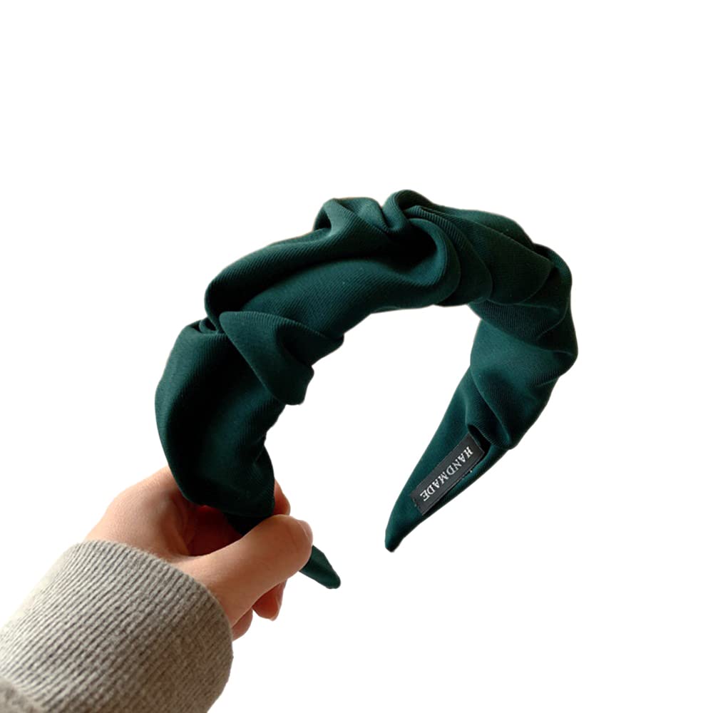 Folded Headband with Wide Brim, Hairpin, Vintage Non-Slip Wide Hairband Headband