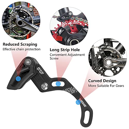 STCRERAG Kettenführung MTB Downhill Fahrrad kettenführung ISCG 05 Vorne Chain Guide Aluminiumlegierung Direct Mount Kettenblatt Kettenschutz mit 2 Schrauben 6 Unterlegscheiben für Vorderzifferblatt - Image 6