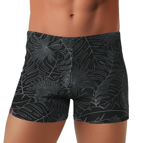 beroy Men's Square Leg Swim Briefs Swimwear Trunks