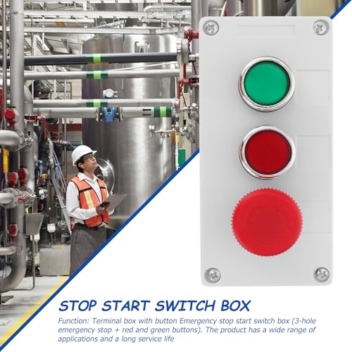 Boîtier de démarrage d'urgence bouton-poussoir pour installation industrielle