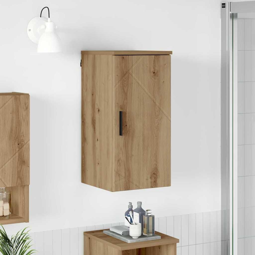 Meuble de salle de bain chêne Artisan aux finitions soignées 61 cm