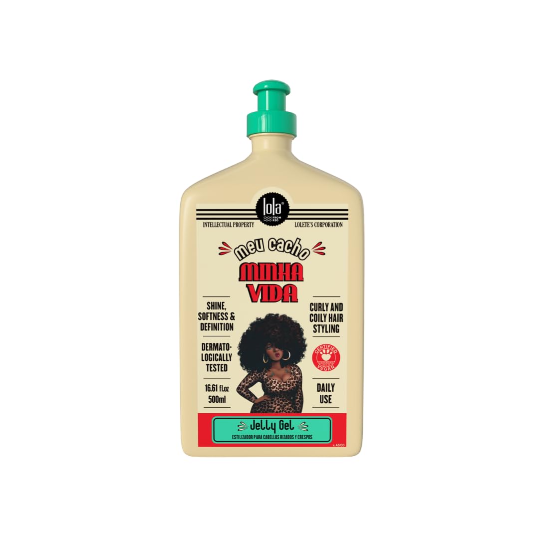 Lola From Rio – Meu Cacho Minha Vida – Moisturizing Jelly Gel for Defined, Bouncy Curls & Waves – Flexible Hold Styling Gel for Curly Hair – 16.91 fl oz Lola From Rio – Meu Cacho Minha Vida – Moisturizing Jelly Gel for Defined, Bouncy Curls & Waves – Flexible Hold Styling Gel for Curly Hair – 16.91 fl oz