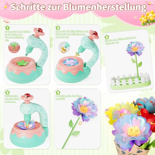 Euclidean Cube Blumen Basteln Kinder Bastelset Geschenk Mädchen 4 5 6 Jahre – Ansicht 6