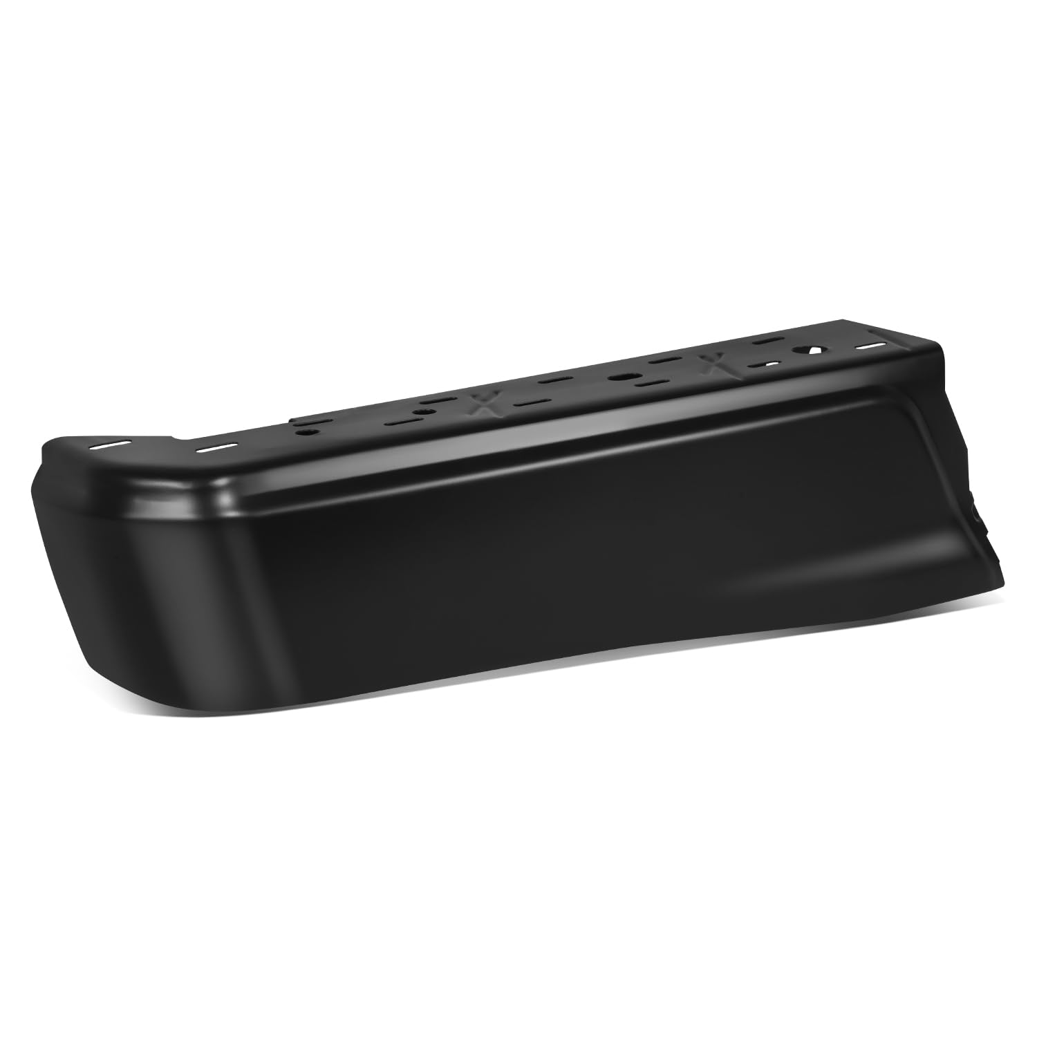 Auto Dynasty Rear Bumper End Caps Cover Compatible with 2015-2020 Ford F-150, Driver Left Side, Non Parking Sensor Holes, Primered/Painted Black