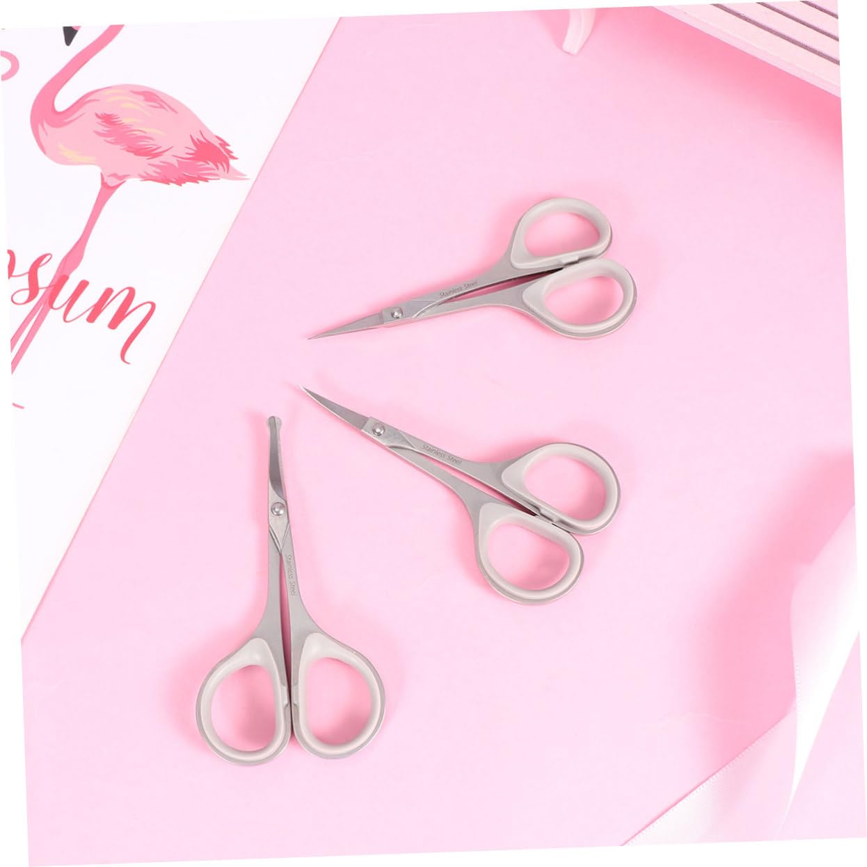 Ipetboom 9piezas Tijeras De Acero Inoxidable Para Cuidado Personal Recortador De Vello Nasal Tijeras Para Cejas y Vibrissa Diseño Seguro y Preciso