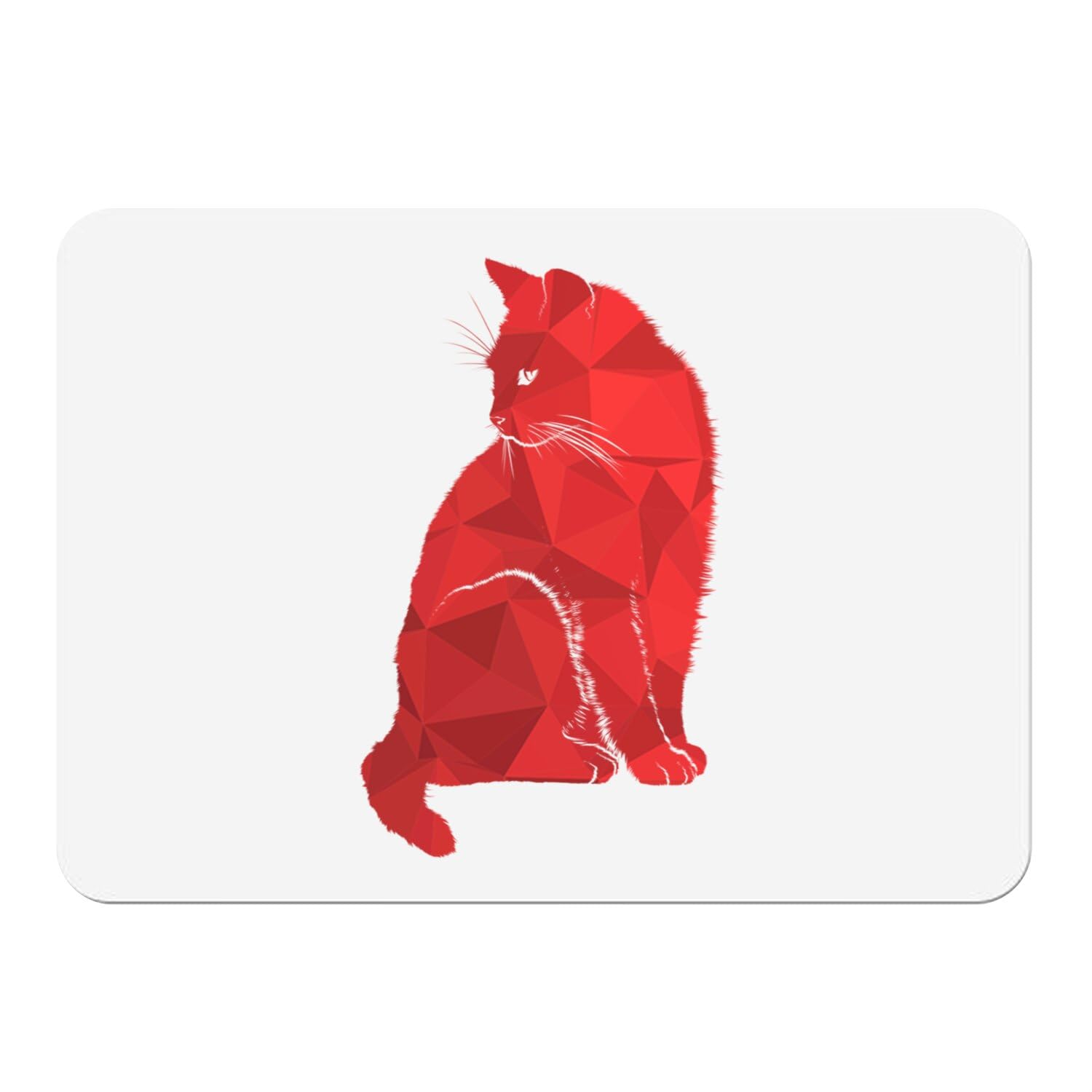 Set de table chat rouge en liège grand format 39,5x28,5 cm x4