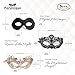 ForUnique Masquerade Masks for Couples – 3 Pack Gold & Black Venetian Style Lace Mask for Women and Men, Elegant Party Costume Masks for Mardi Gras, Halloween, Prom, Ball or Masquerade Party
