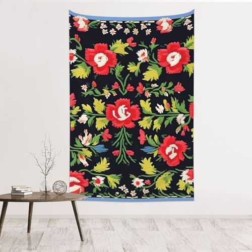 Tapisserie murale ukrainienne rose pour embellir votre salon 152x101