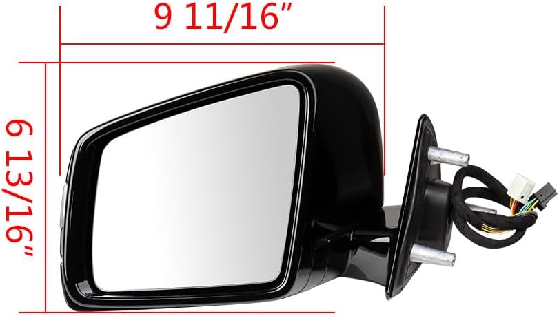 Set Driver Passenger Side Door Mirrors Black Cover Real Glass Lens Turn Signal Puddle Light Compatible for 2005-2011 Mercedes W164 ML350 ML300 ML500 X164 GL350 GL450 GL550