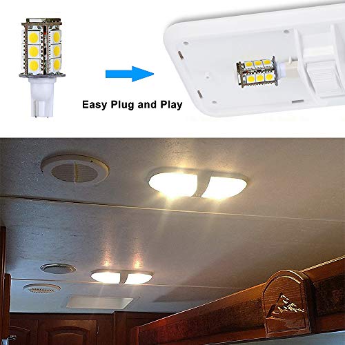 Makergroup T5 T10 Wedge Base Led Light Bulb High Brightness 12V 3W 2700K-3000K Warm White For Outdoor Landscape Lighting Deck Stair Step Path Lights And Rv Lighting 2Pcs #TOP3