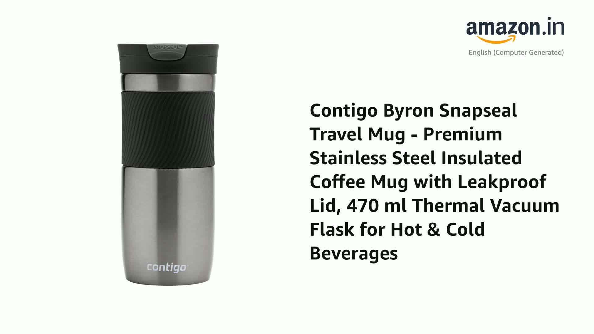 Contigo Byron Snapseal Travel Mug - Premium Stainless Steel