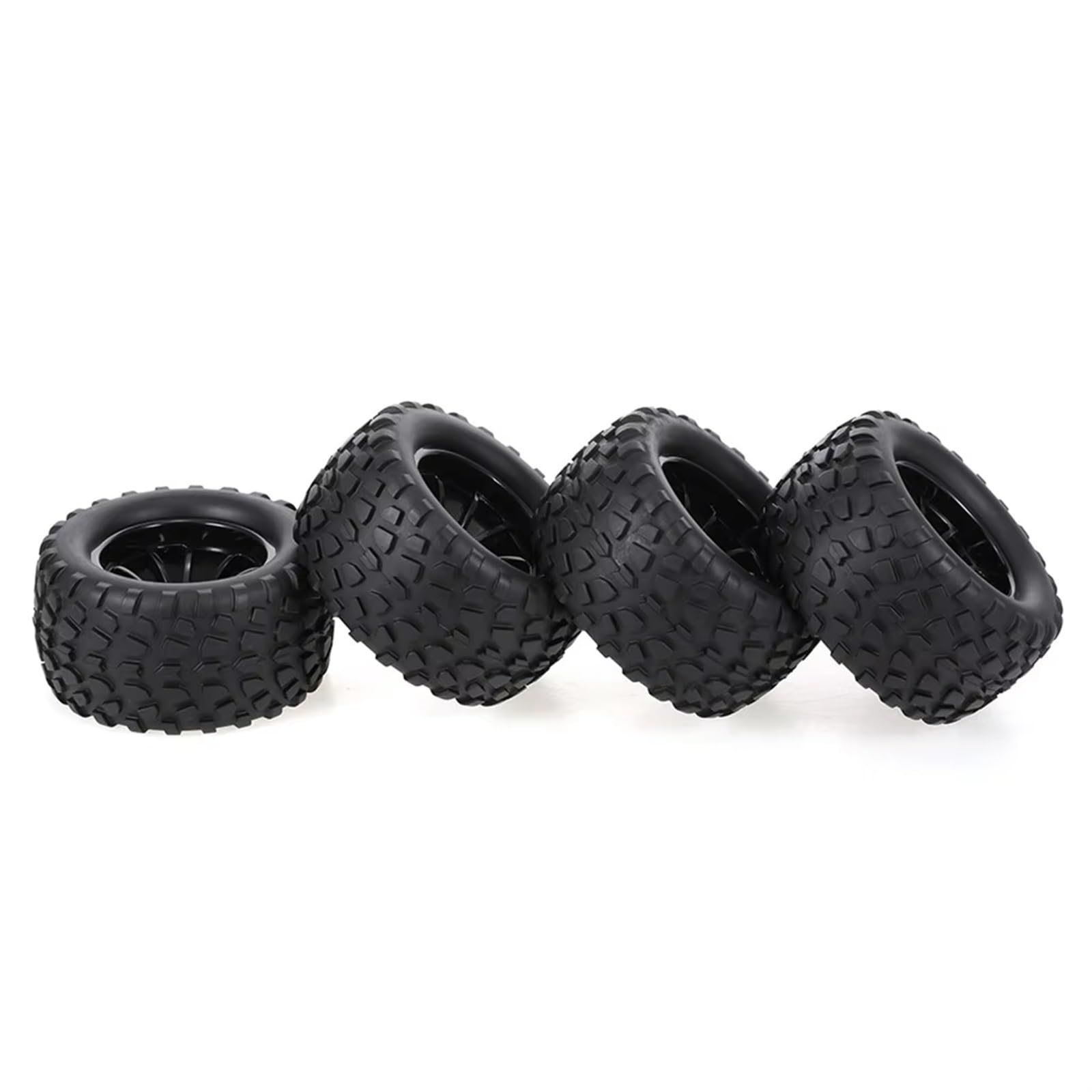 Juego NeumáTicos Ruedas RC para Traxxas para Arrma para HSP para HPI para Tamiya para Kyosho 130MM 1/10 RC para Monster Truck para Buggy Neumático Rueda Inserciones De Espuma 12mm Hex