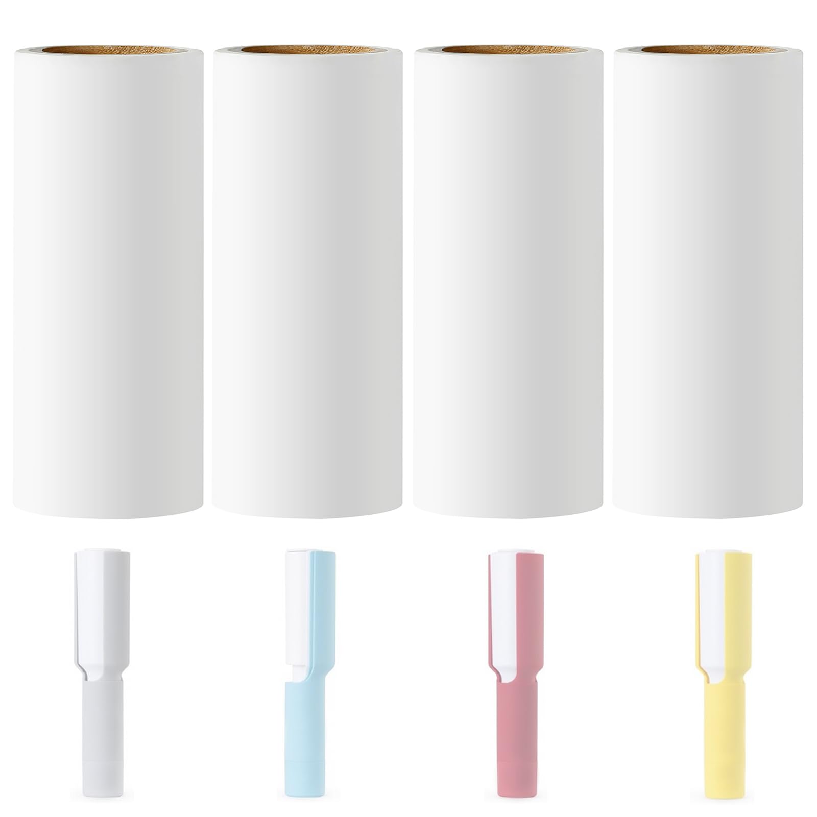 MINGRACE for Lint Plus Roller Refills 4 inch Compatible with Flint Plus Retractable Lint Remover for Clothes, Refillable Lint Roller Refill 90 Extra Sticky Sheets (Pack of 4, Total 360 Sheets)