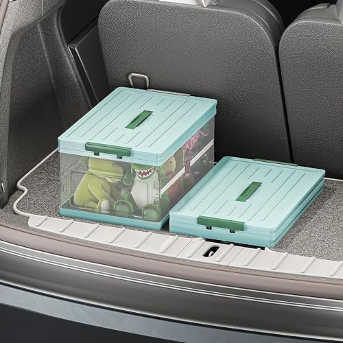 Wisdom Star Blue 3-Pack Collapsible Storage Bins with Lids