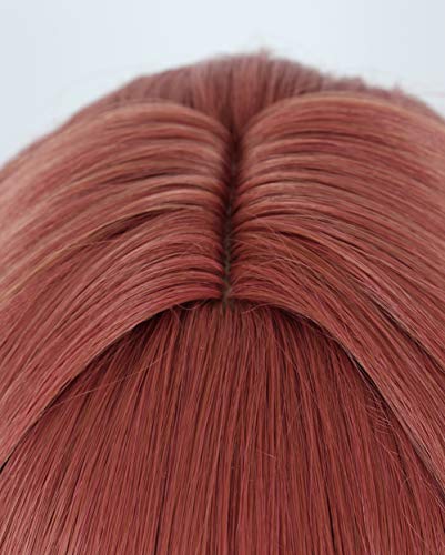 Linfairy - Parrucca lunga da donna, con fiocco