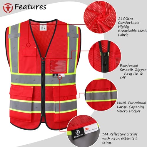 Image of Safety Vest for Men Women Reflective Construction Vest