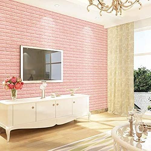 Image of PE Foam 3D Brick Design Wallpapers DIY Peel and Stick Wall Sticker Waterproof Self Adhesive Antifouling Wall Panels for Home Decor (77cmX70cm, 8mm, Approx 29 Sq. Ft.) Pack of 5