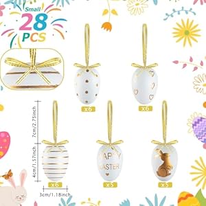 Easter ornaments for tree40pcs easter tree ornamentshanging plastic eggs decorations for basket diy crafts party favors  urban country home decor