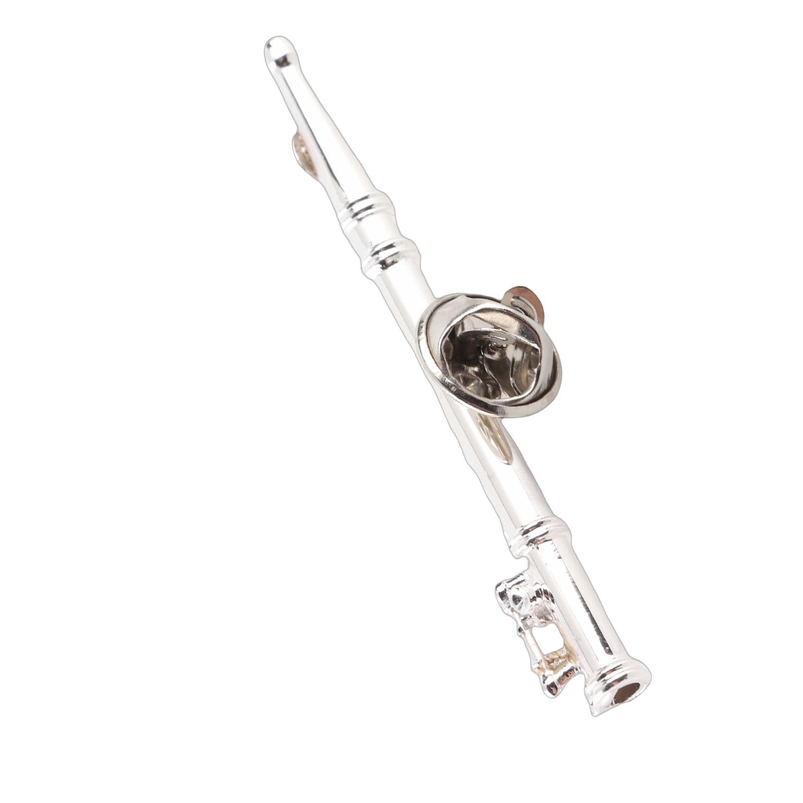 AMONIDA Broche, Broche Instrument de Musique en Forme de Flûte, pour Cadeau d'anniversaire(Argent)