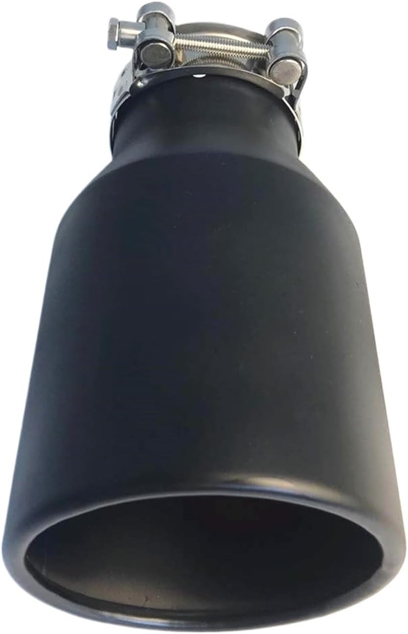 【完売必至】車用マフラー 改造テールチップ ステンレススチール ブラック 大口径 114 ユニバーサルテールスロート マットブラック エキゾース